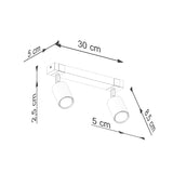 Plafondlamp FAGER 2 zwart