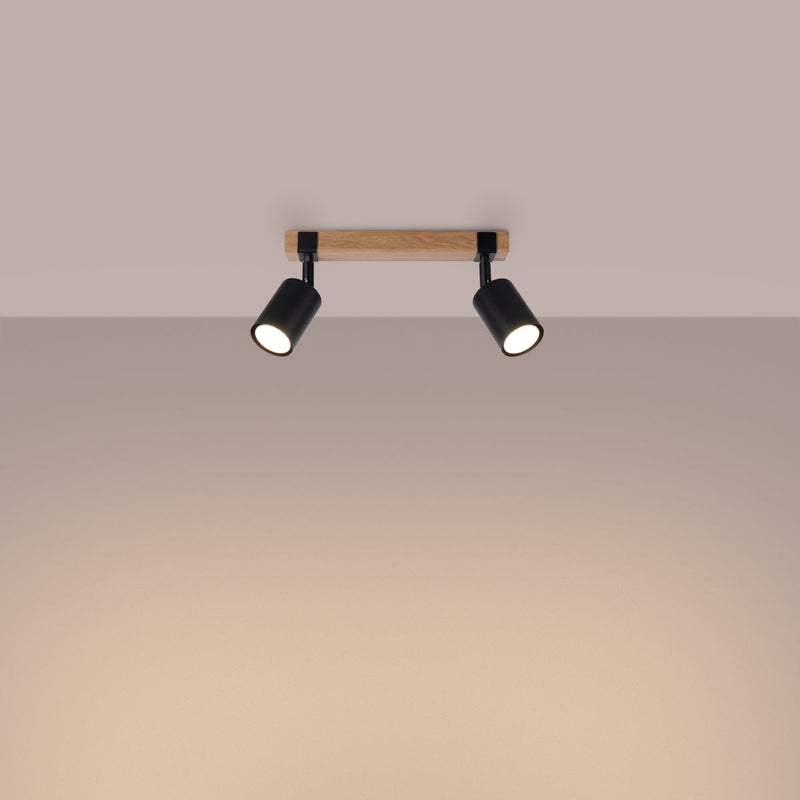 Plafondlamp FAGER 2 zwart