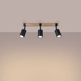 Plafondlamp FAGER 3 zwart