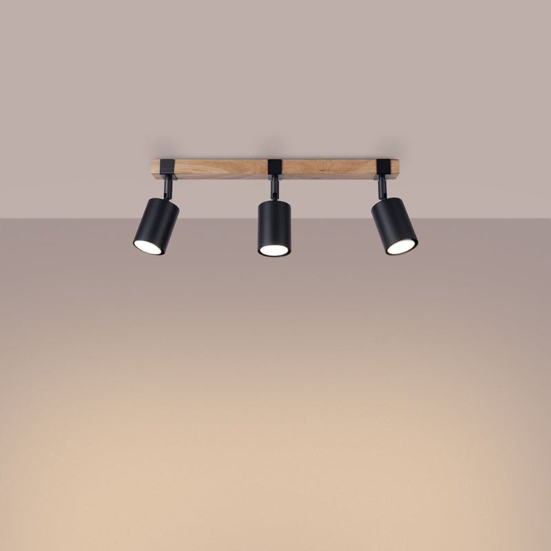Plafondlamp FAGER 3 zwart