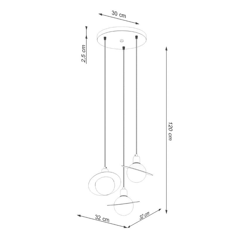 Hanglamp HYPERION 1 wit