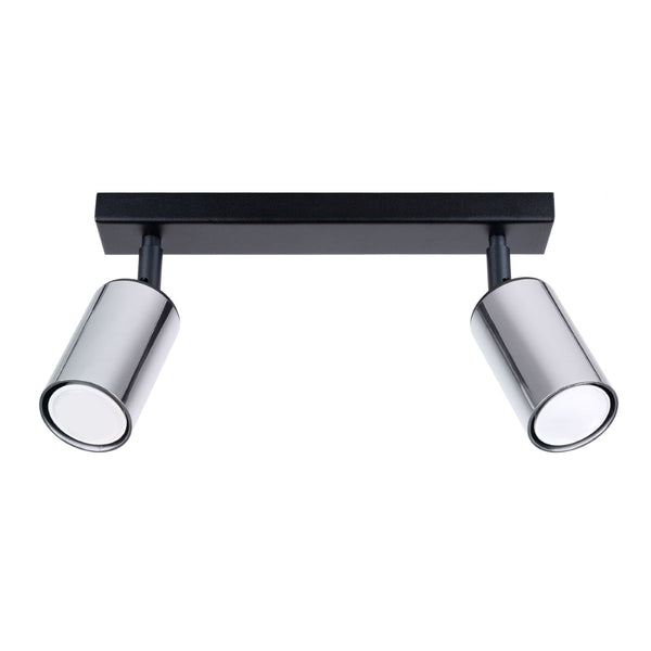 Plafondlamp WINX 2 zwart/chroom