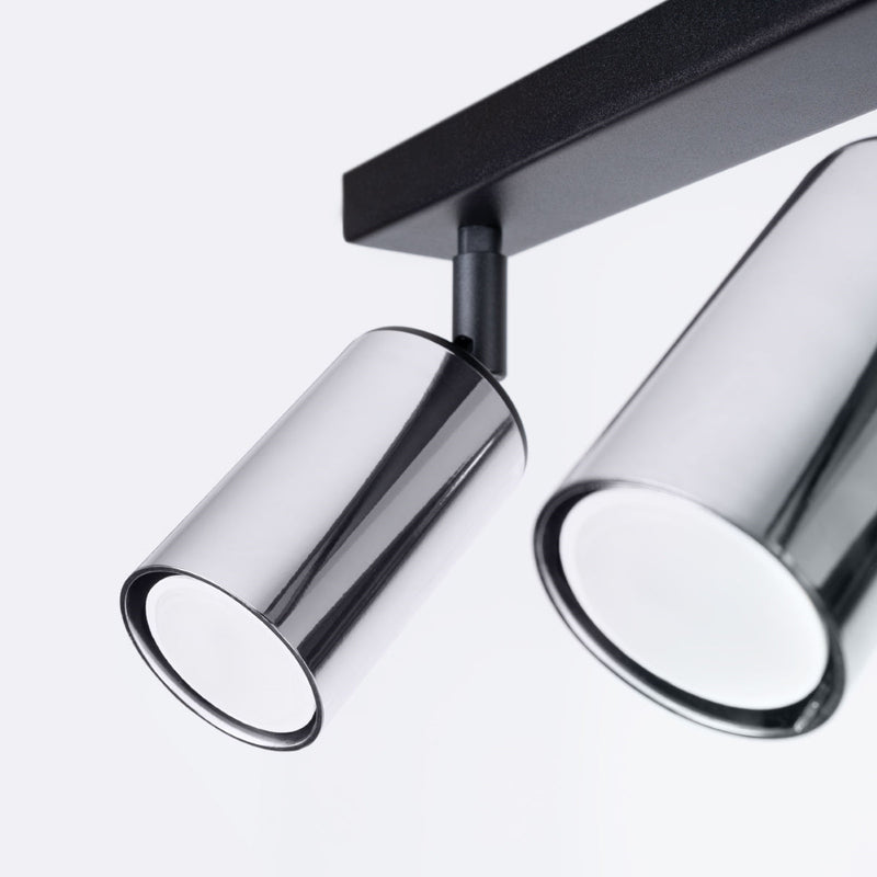 Plafondlamp WINX 2 zwart/chroom