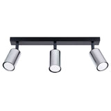 Plafondlamp WINX 3 zwart/chroom