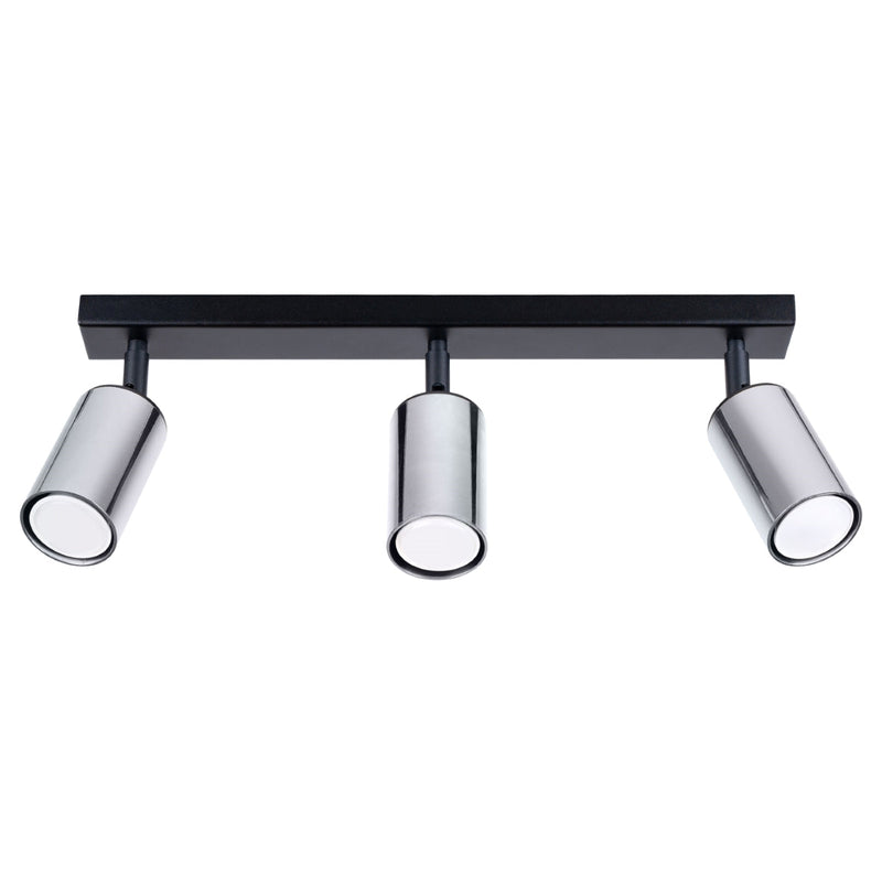 Plafondlamp WINX 3 zwart/chroom