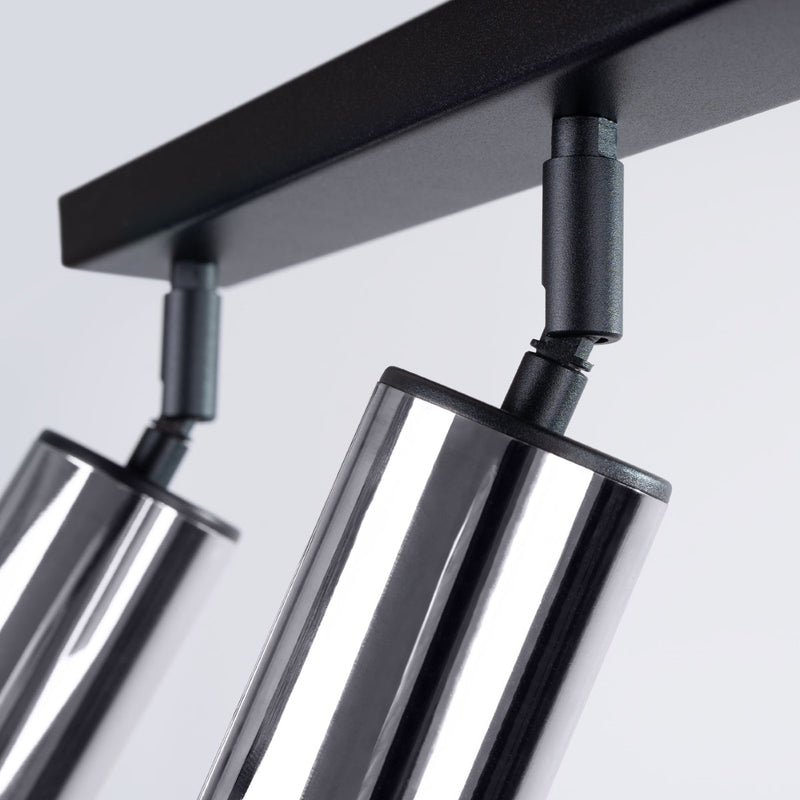 Plafondlamp WINX 3 zwart/chroom