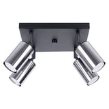 Plafondlamp WINX 4 zwart/chroom