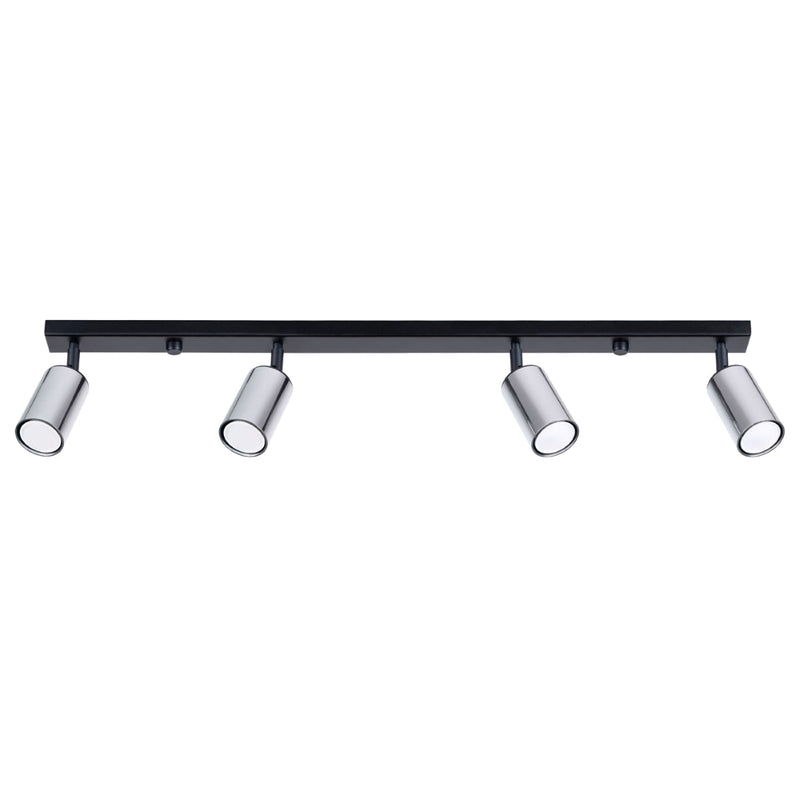 Plafondlamp WINX 4L zwart/chroom