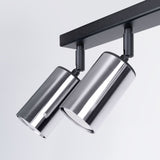 Plafondlamp WINX 6L zwart/chroom