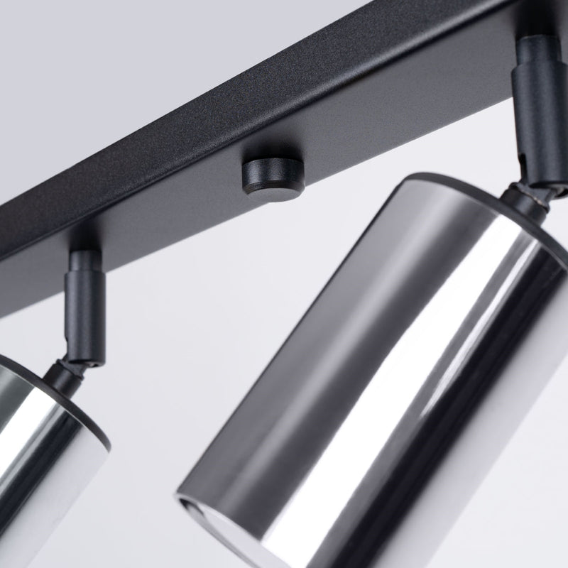 Plafondlamp WINX 6L zwart/chroom