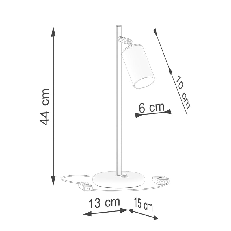 Tafellamp WINX zwart/chroom