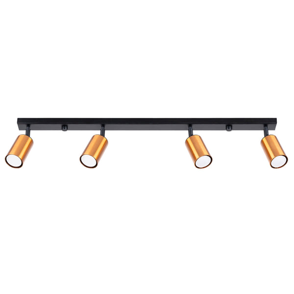 Plafondlamp WINX 4L zwart/cooper