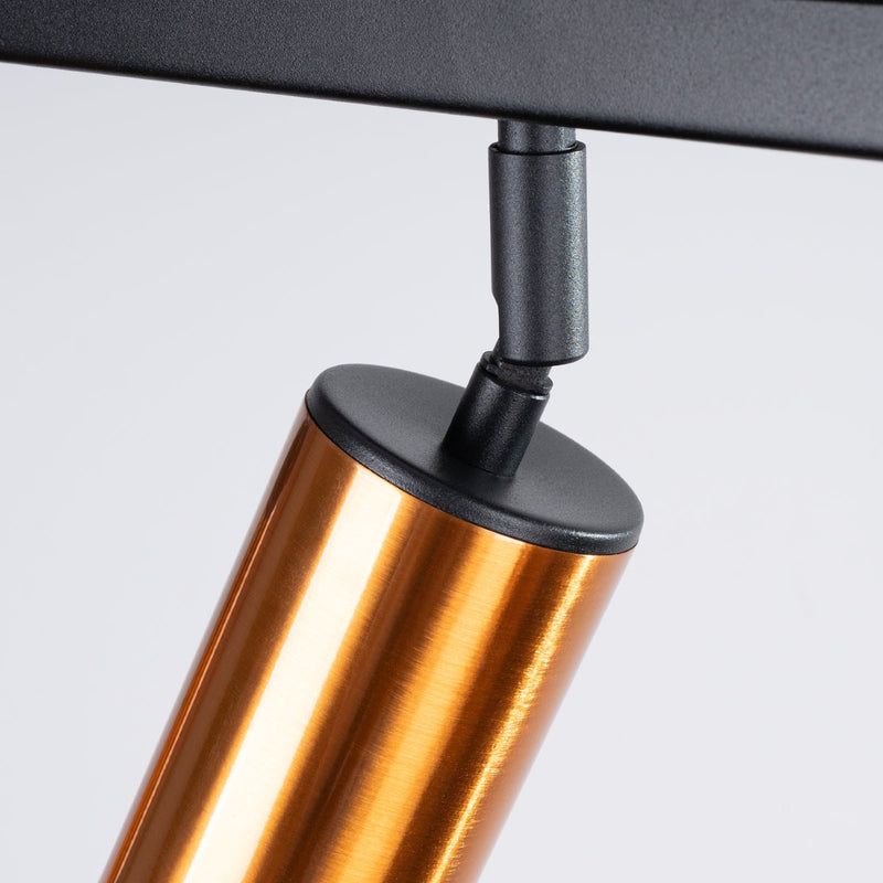 Plafondlamp WINX 6L zwart/cooper