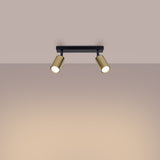 Plafondlamp WINX 2 zwart/goud