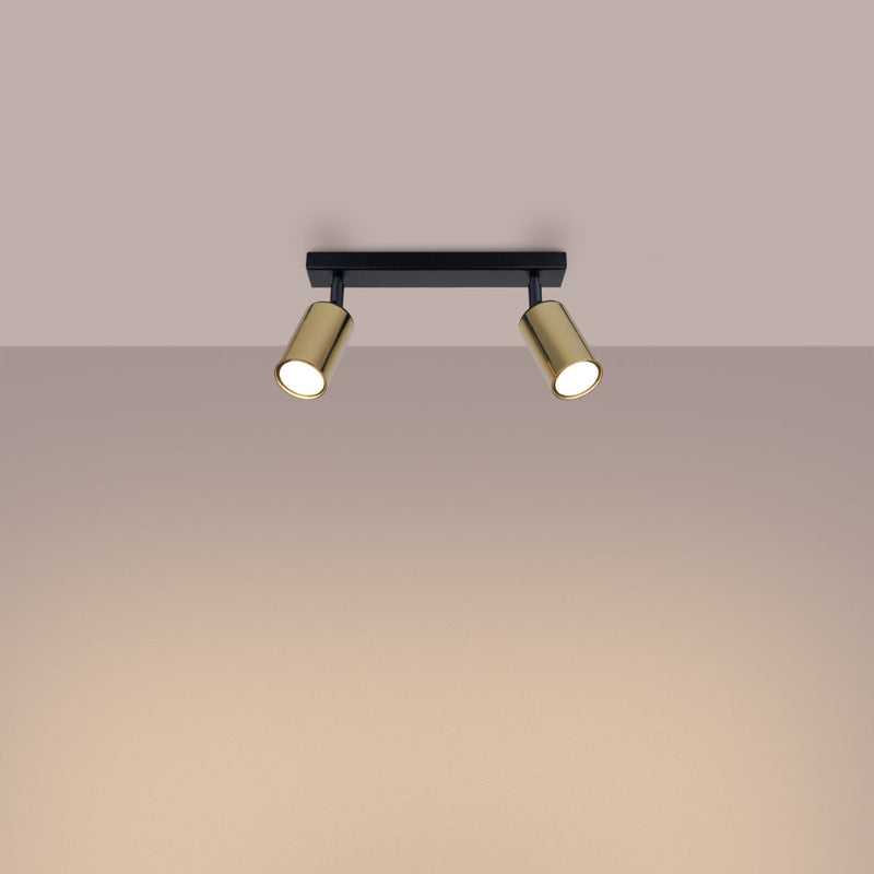 Plafondlamp WINX 2 zwart/goud