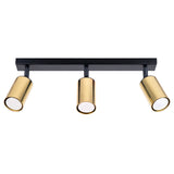 Plafondlamp WINX 3 zwart/cooper