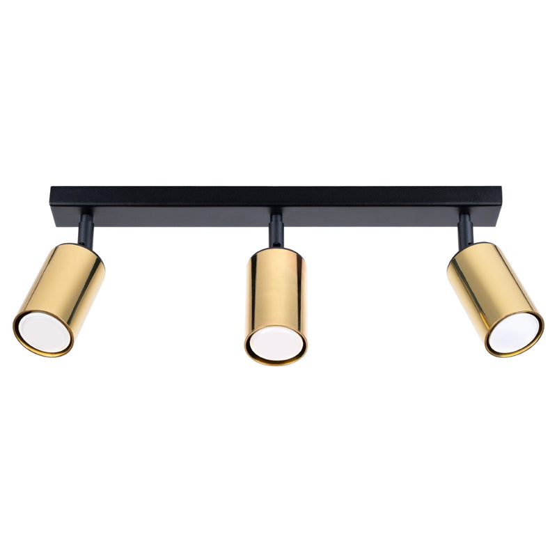 Plafondlamp WINX 3 zwart/cooper