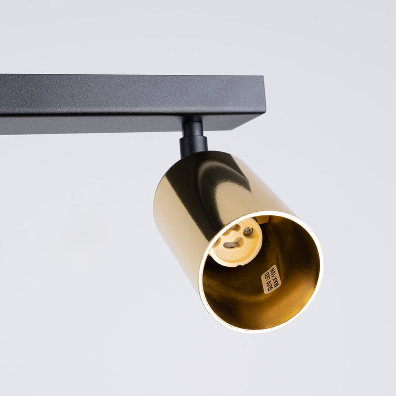Plafondlamp WINX 3 zwart/cooper