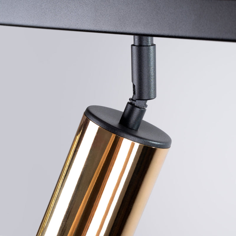 Plafondlamp WINX 3 zwart/cooper