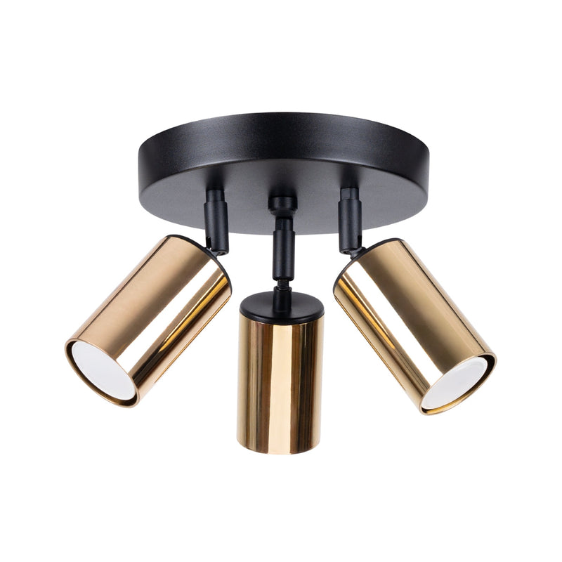 Plafondlamp WINX 3P zwart/goud