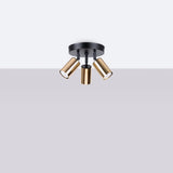 Plafondlamp WINX 3P zwart/goud