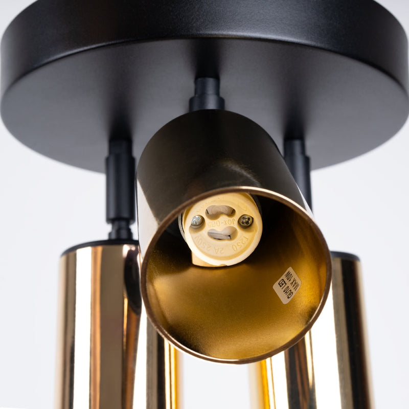 Plafondlamp WINX 3P zwart/goud