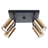 Plafondlamp WINX 4 zwart/goud