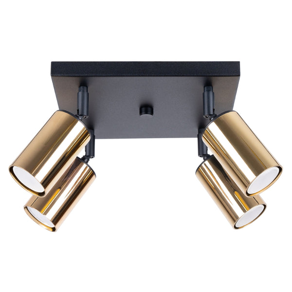 Plafondlamp WINX 4 zwart/goud