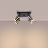 Plafondlamp WINX 4 zwart/goud