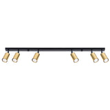 Plafondlamp WINX 6L zwart/goud
