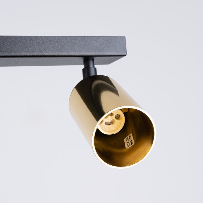 Plafondlamp WINX 6L zwart/goud