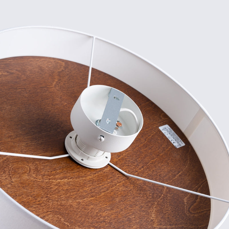 Plafondlamp TELESTO wit/donkerbruin