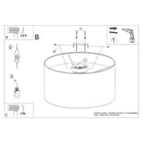 Plafondlamp TELESTO wit/lichtbruin