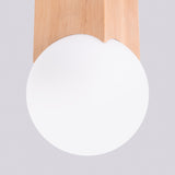 Plafondlamp SOLIS natuurlijk hout