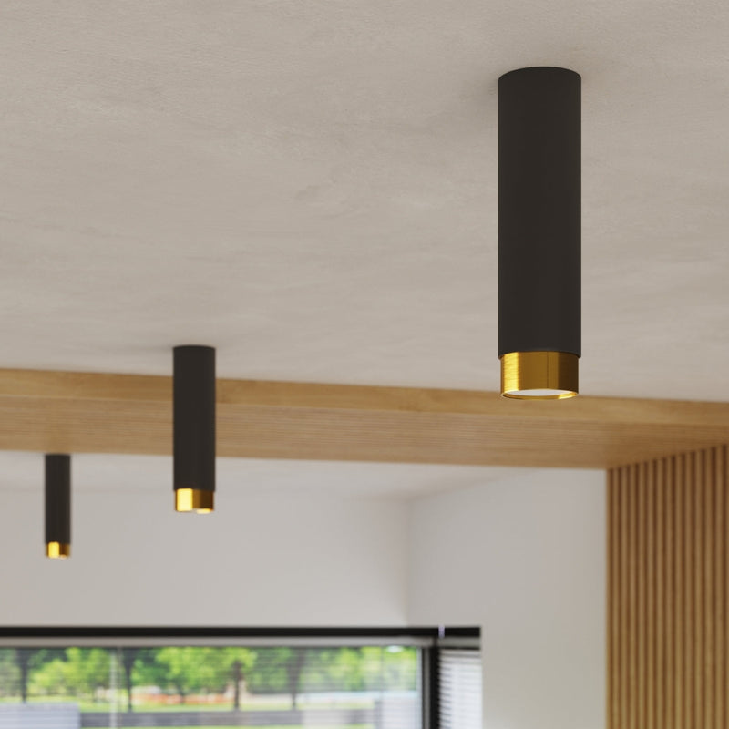 Plafondlamp NERO 12,5 zwart/goud