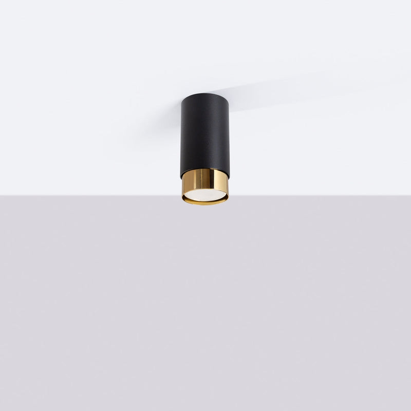 Plafondlamp NERO 12,5 zwart/goud