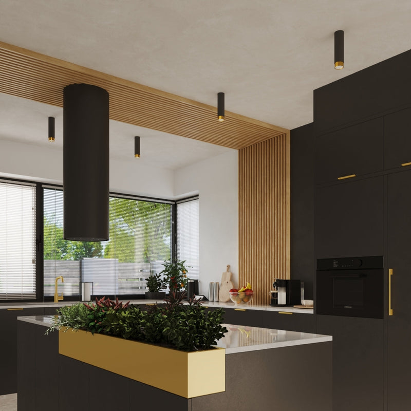 Plafondlamp NERO 22,5 zwart/goud