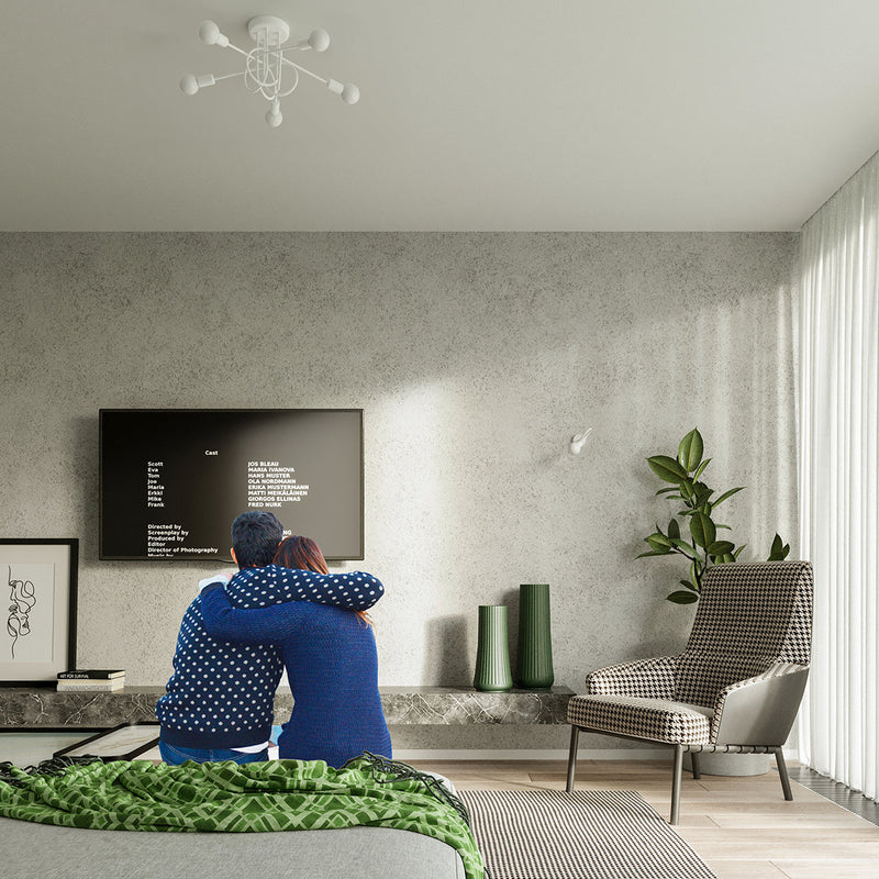 Witte loft Kroonluchter SUPEL 3