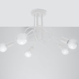 Witte loft Kroonluchter SUPEL 5