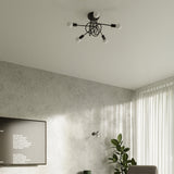 Zwarte loft Kroonluchter SUPEL 5