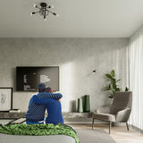 Zwarte loft Kroonluchter SUPEL 5