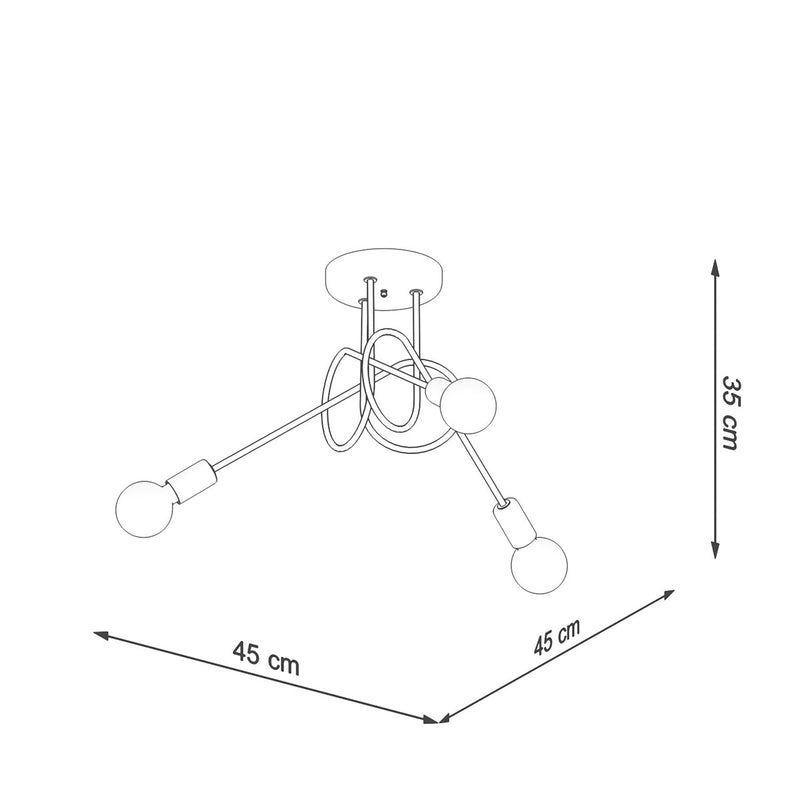 Industriële chrome Kroonluchter LOOP 3