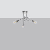 Industriële chrome Kroonluchter LOOP 3
