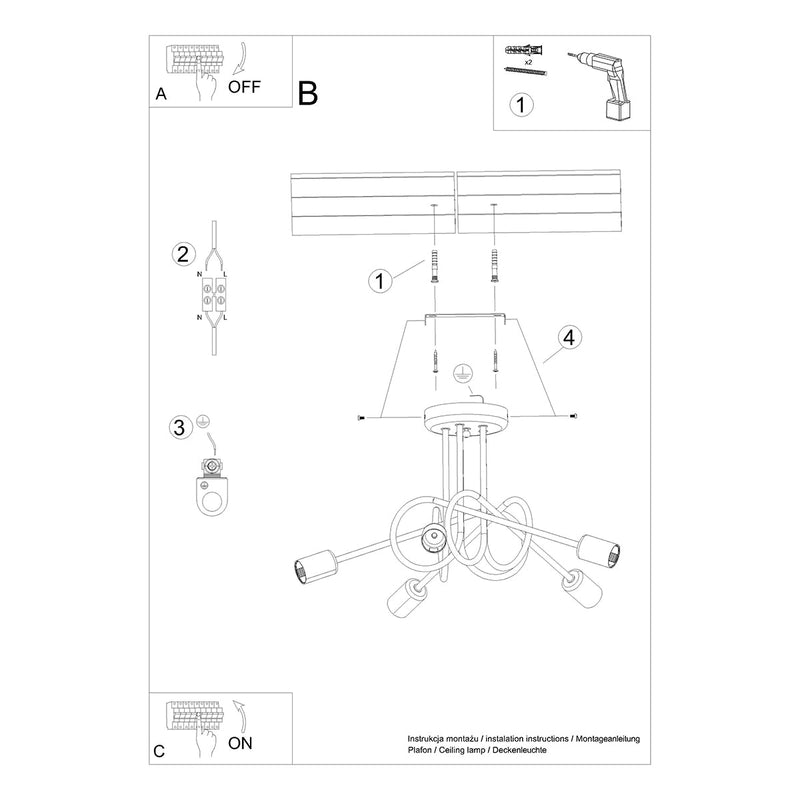 Industriële chrome Kroonluchter LOOP 5