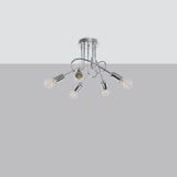 Industriële chrome Kroonluchter LOOP 5