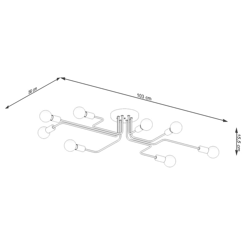 Modieuze witte Kroonluchter VECTOR 8
