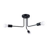 Minimalistische zwarte Kroonluchter NORAH 3