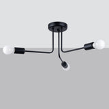 Minimalistische zwarte Kroonluchter NORAH 3