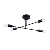 Minimalistische zwarte Kroonluchter NORAH 4