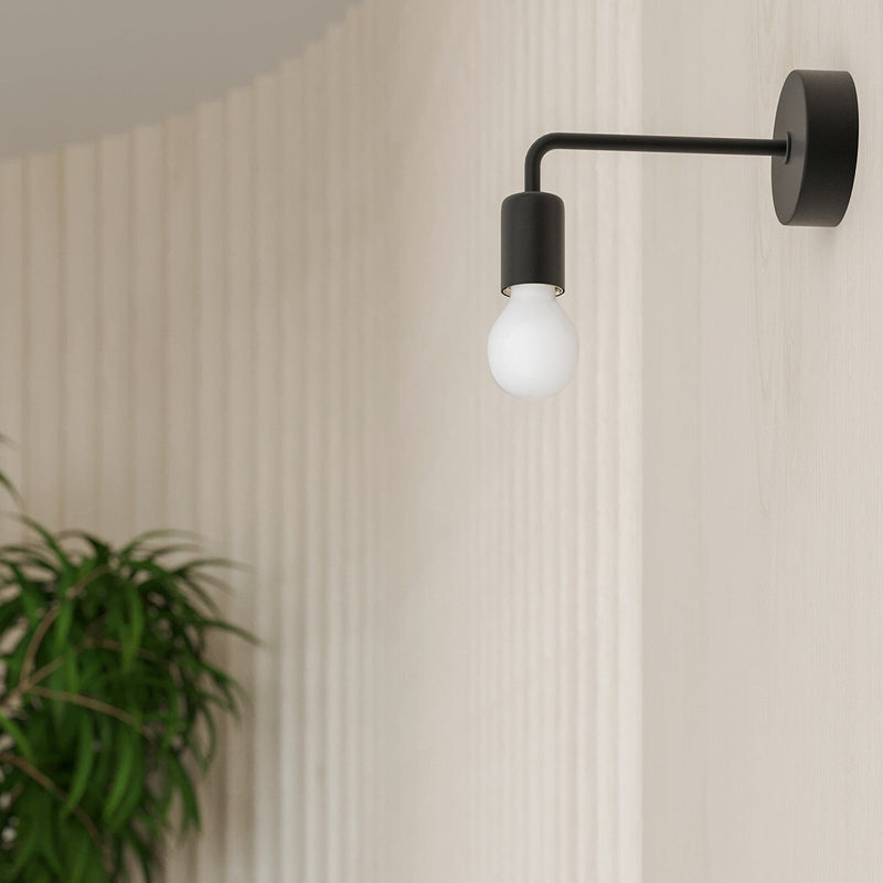 Minimalistische zwarte Kroonluchter NORAH 6R